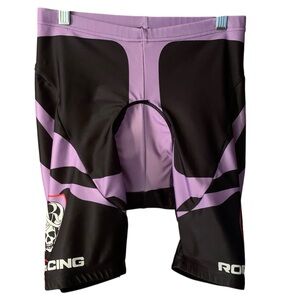 Rock Racing Cycling Shorts Size Large Skull Sporty Outdoor Bicycle Colorful